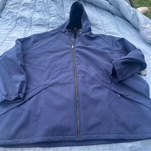 Men's Navy Performance Hooded Fleece Lined Big and Tall Size 6XT